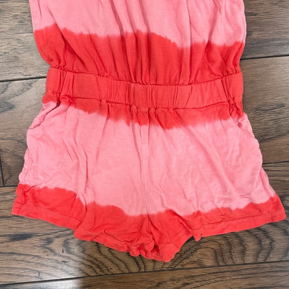 Splendid Striped Coral Pink Romper 4T